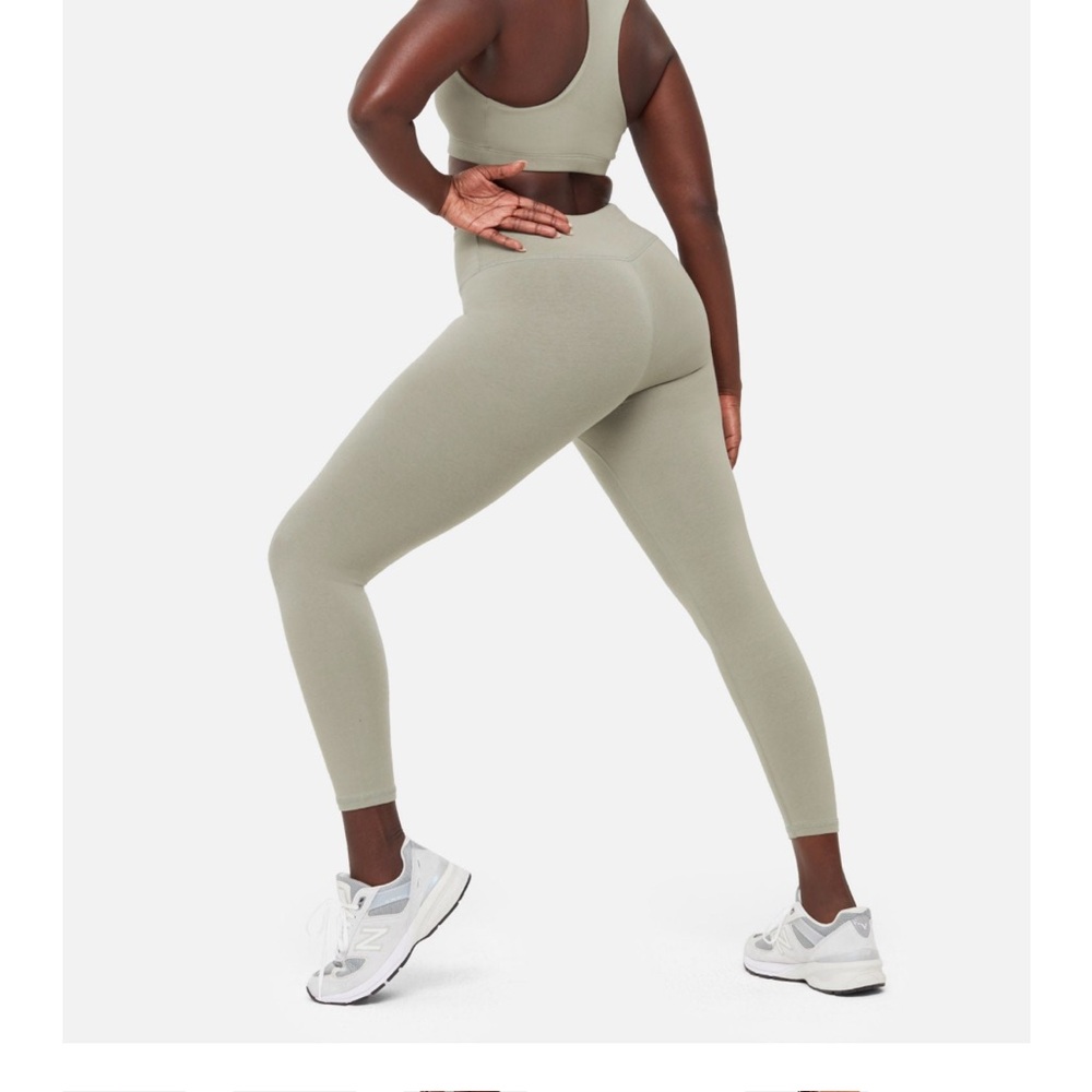 MATE THE LABEL ORGANIC STRETCH MIDI LEGGING IN SAGE